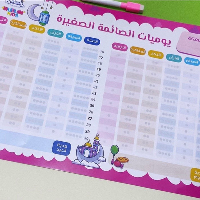 لوحة يوميات الصائم الصغير